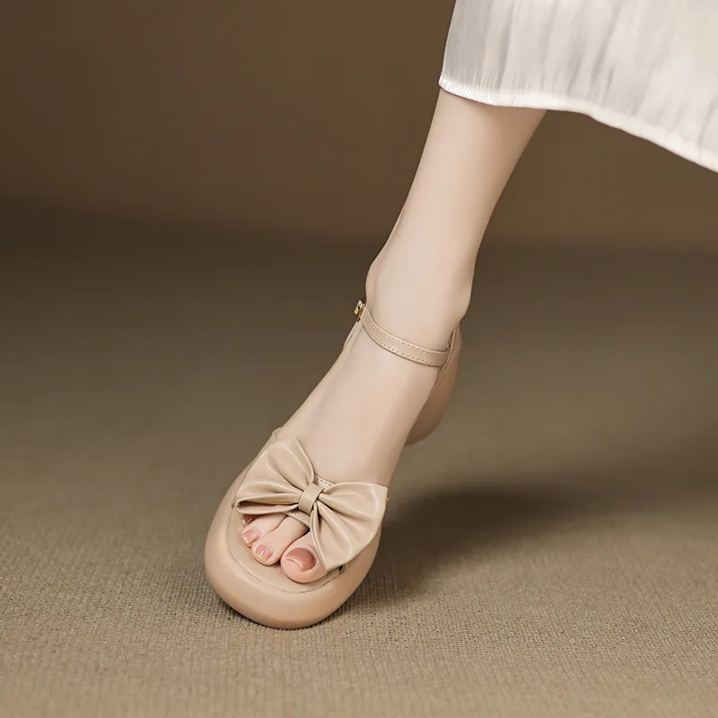 JIUXINGDAO One Strap Sandals 7cm Women's-15