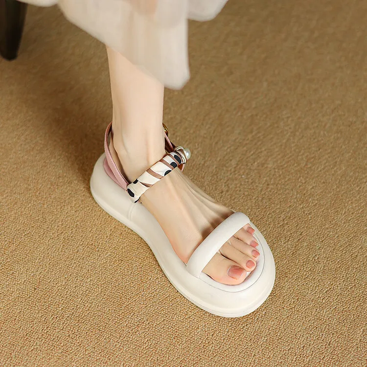 JIUXINGDAO One Strap Sandals Women's-17
