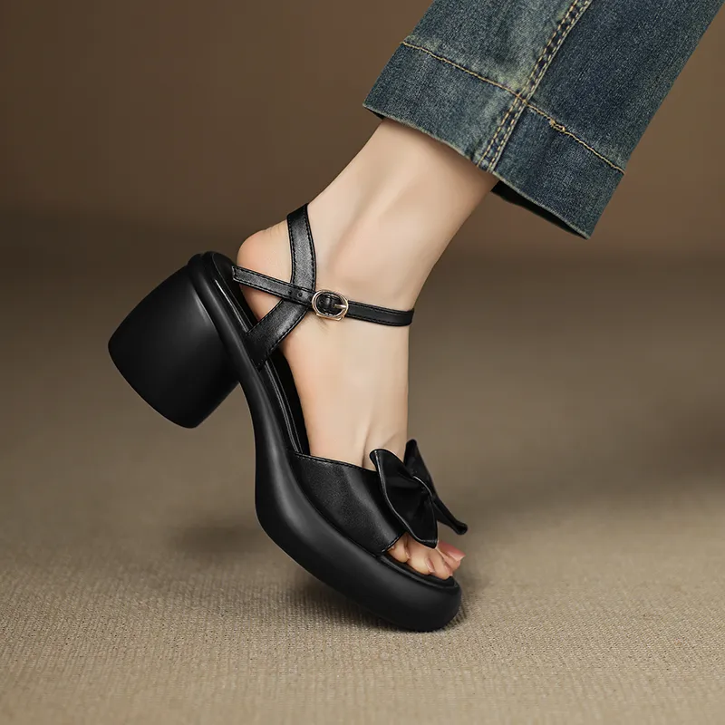 JIUXINGDAO One Strap Sandals 7cm Women's-3