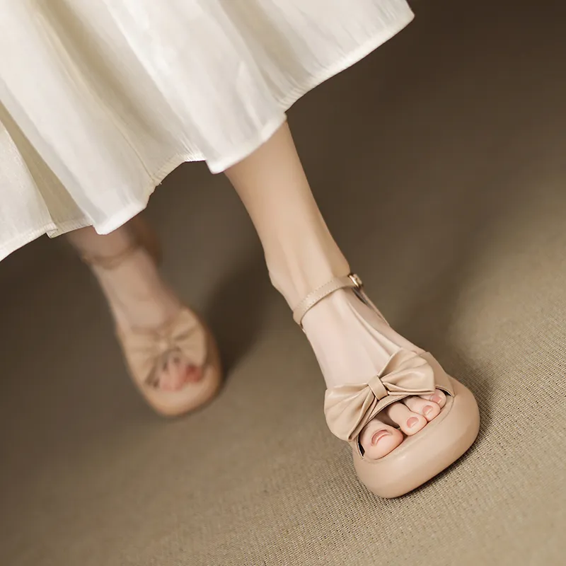 JIUXINGDAO One Strap Sandals 7cm Women's-14