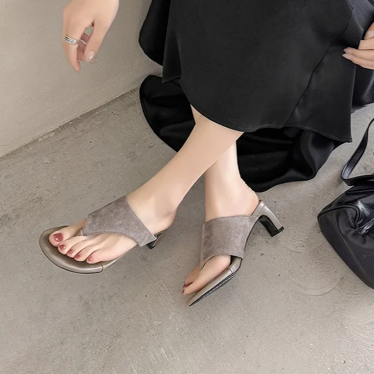 JIUXINGDAO Stitching Slip Resistant Flip Flops Women's-6