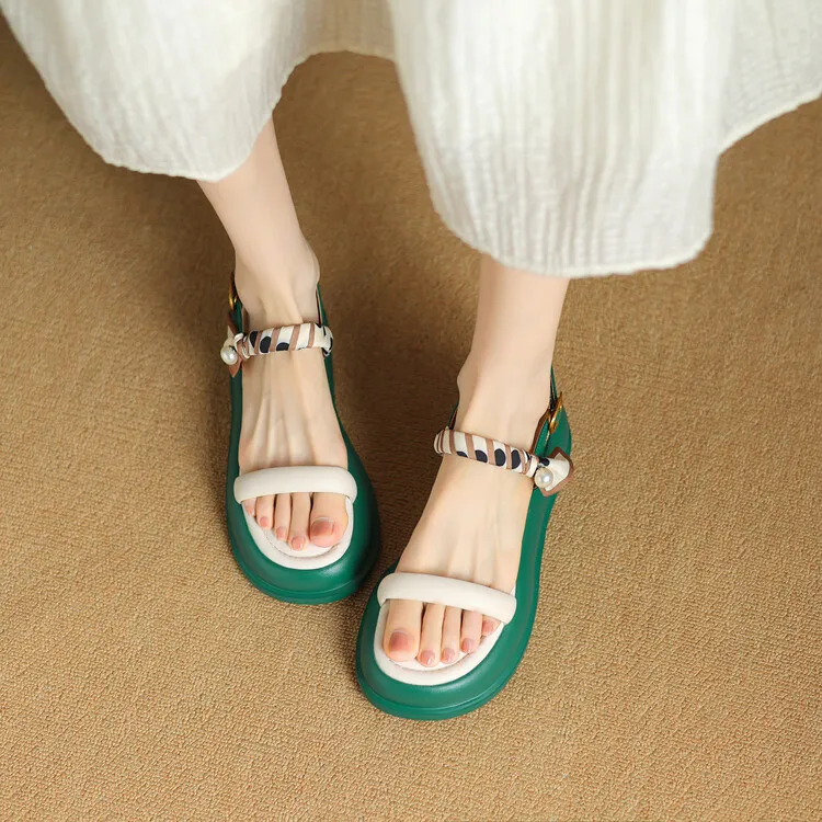 JIUXINGDAO One Strap Sandals Women's-11