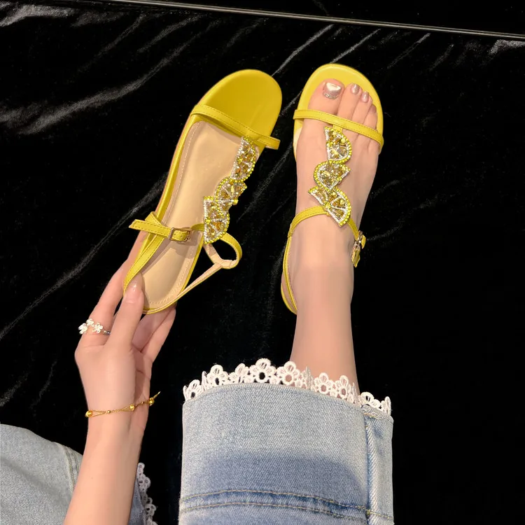 JIUXINGDAO One Strap Sandals Women's-3