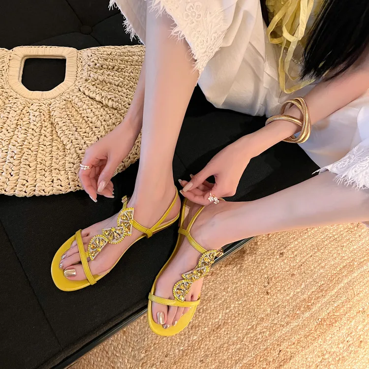 JIUXINGDAO One Strap Sandals Women's-2
