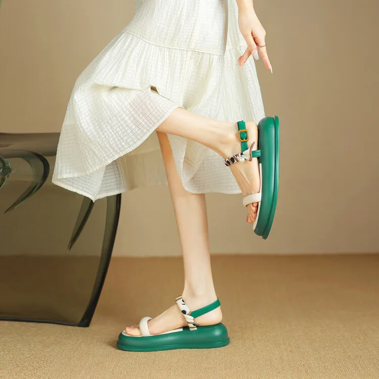 JIUXINGDAO One Strap Sandals Women's-8
