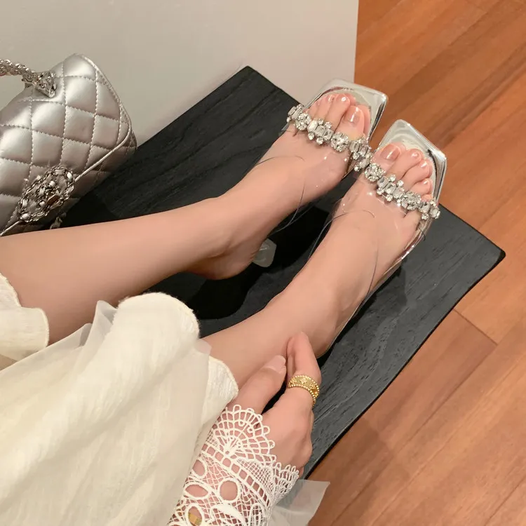 JIUXINGDAO Antibacterial Slide Slippers Women's Silver-3