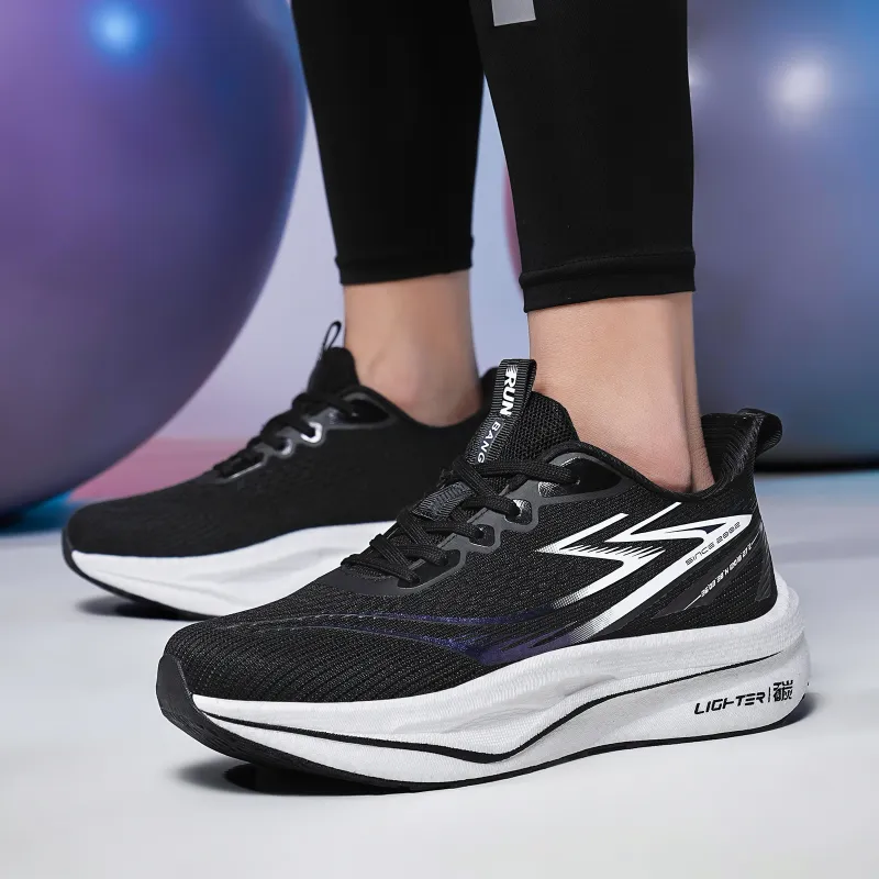 BTE Cushioning, Slip Resistant, Abrasion Resistant, Lightweight, Rebound Low Top Carbon Plate Running Shoes Unisex-5