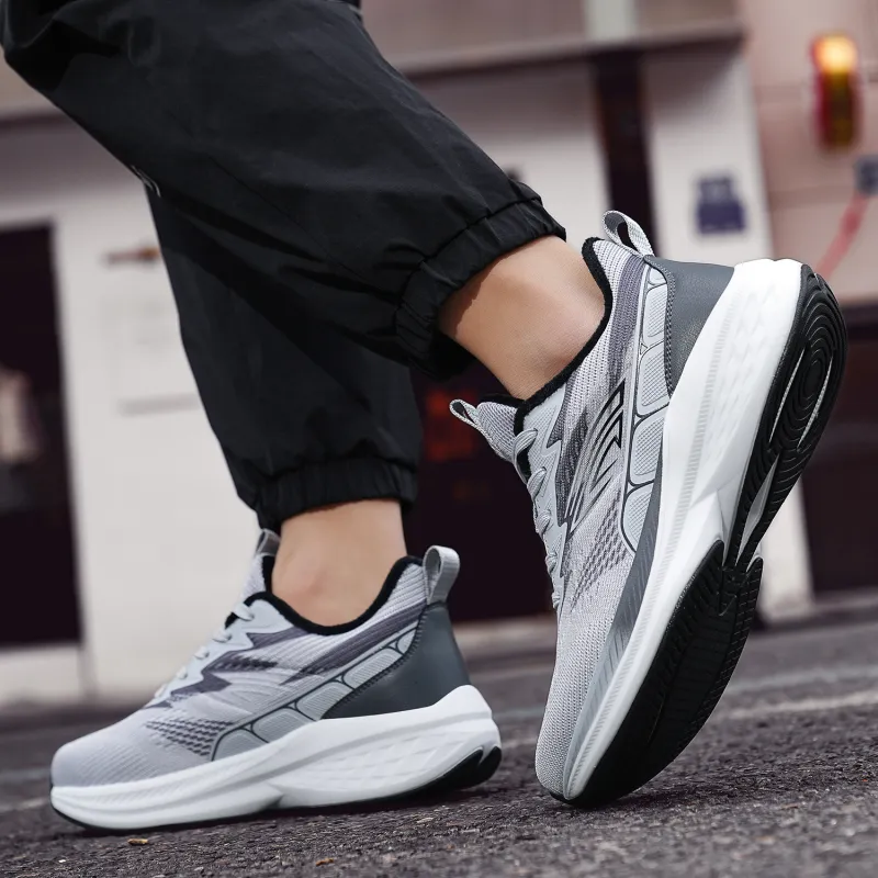 BTE Warm Height Increasing Rebound Low-Top Carbon Plate Casual Running Shoes Men's-2