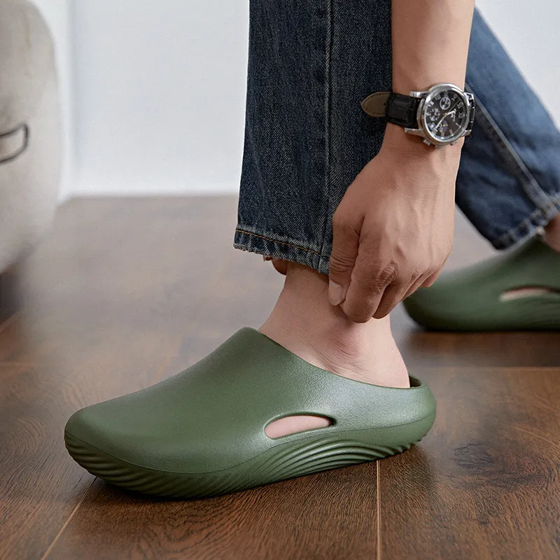 BTE Quiet Odor-Resistant Abrasion-Resistant Wrap-toe Slippers Unisex-6