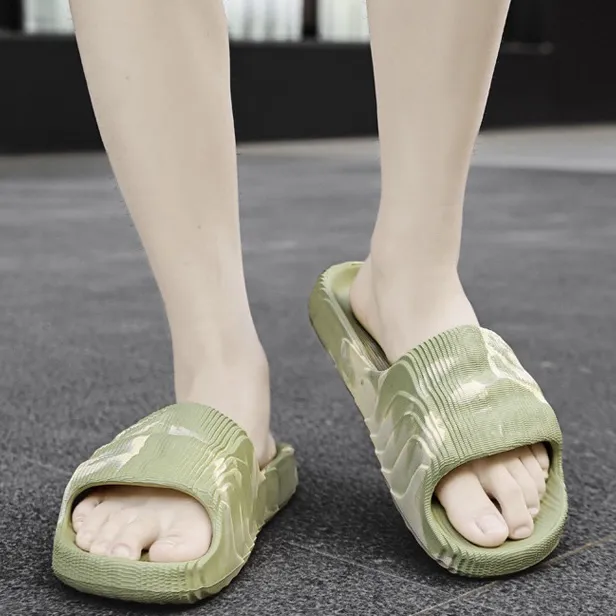 BTE Slip Resistant Abrasion Resistant Slide Slippers Unisex Matcha Green-2
