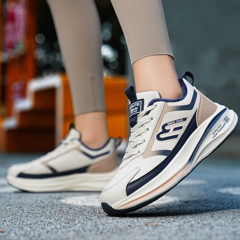 BTE Slip-Resistant Warm Low-Top Running Shoes Unisex-6
