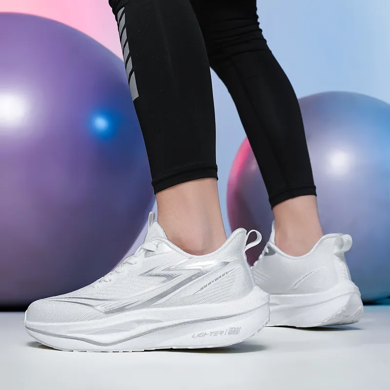 BTE Cushioning, Slip Resistant, Abrasion Resistant, Lightweight, Rebound Low Top Carbon Plate Running Shoes Unisex-10