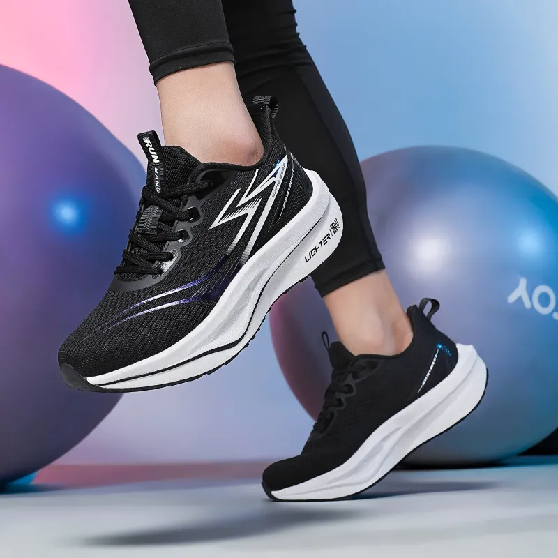 BTE Cushioning, Slip Resistant, Abrasion Resistant, Lightweight, Rebound Low Top Carbon Plate Running Shoes Unisex-6