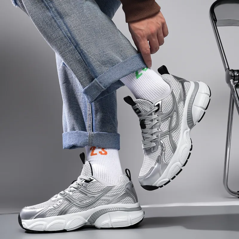 BTE Thermal Cushioning Abrasion Resistant Lightweight Breathable Slip Resistant Low Top Chunky Sneakers Unisex-12