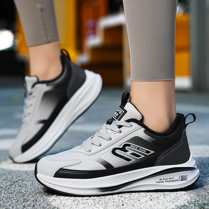 BTE Slip-Resistant Warm Low-Top Running Shoes Unisex-13