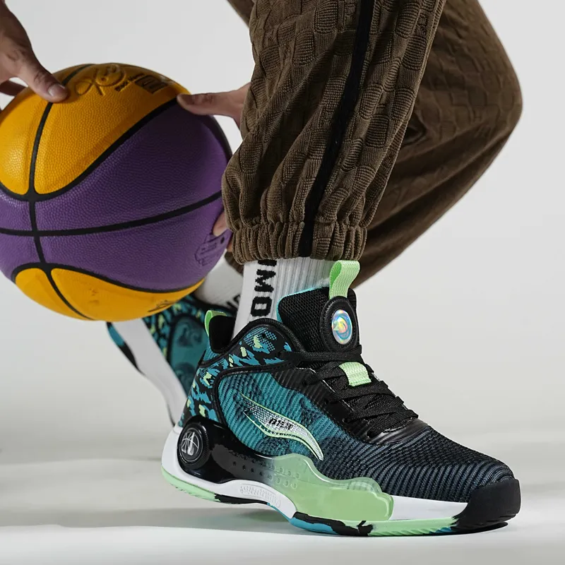 BTE Cushioned Wear-Resistant Breathable Slip-Resistant High-Top Basketball Shoes Unisex-7