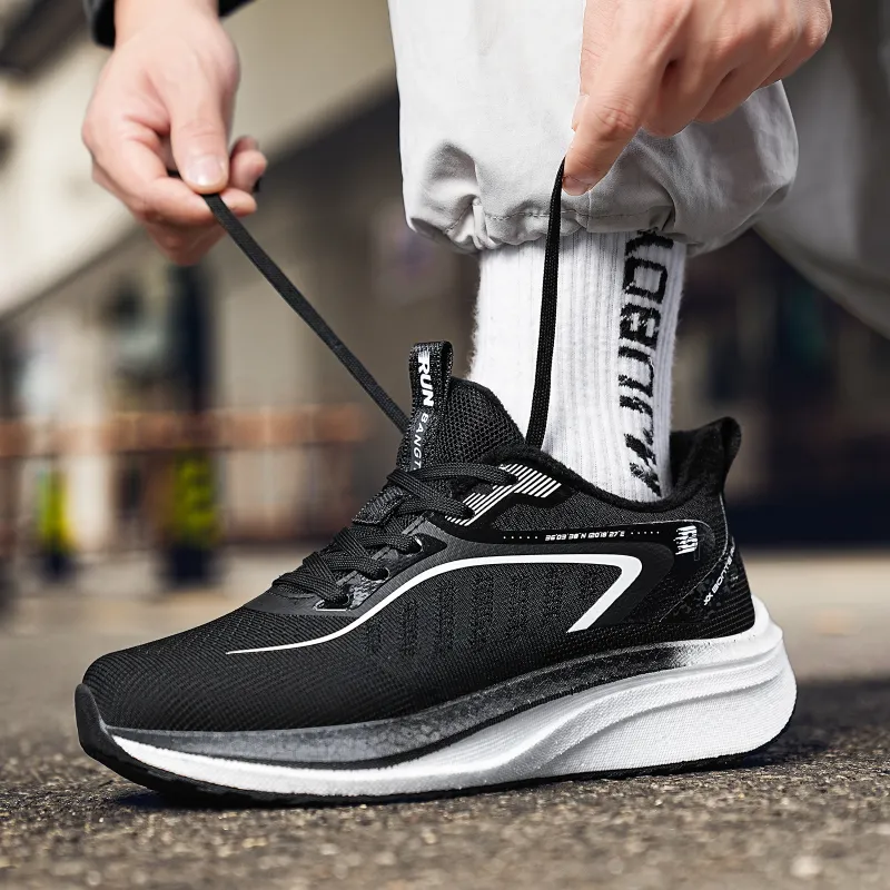 BTE Anti-Slip Wear-Resistant And Coverage Warm Low-Top Carbon Plate Casual Running Shoes Men's-16
