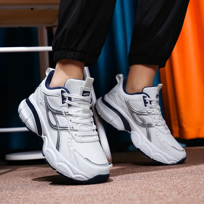 BTE Thermal Cushioning Abrasion Resistant Lightweight Breathable Slip Resistant Low Top Chunky Sneakers Unisex-36