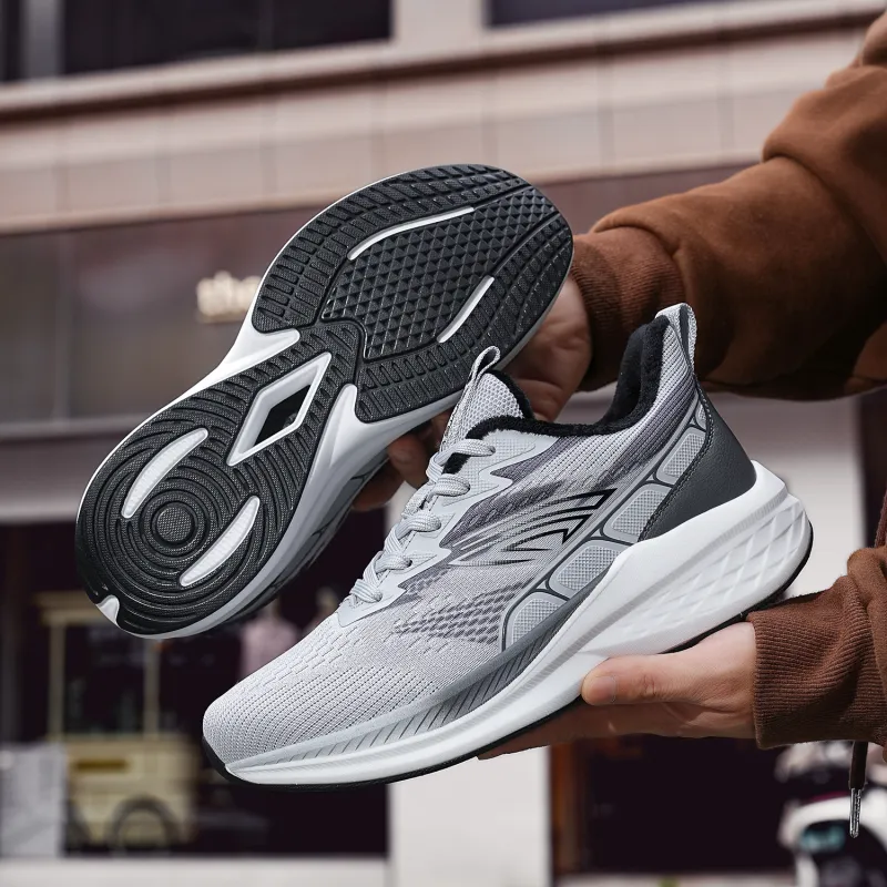 BTE Warm Height Increasing Rebound Low-Top Carbon Plate Casual Running Shoes Men's-3
