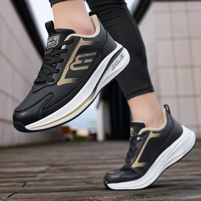 BTE Slip-Resistant Warm Low-Top Running Shoes Unisex-17