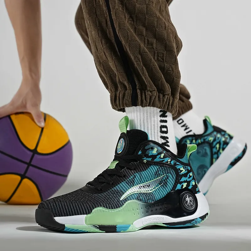 BTE Cushioned Wear-Resistant Breathable Slip-Resistant High-Top Basketball Shoes Unisex-8