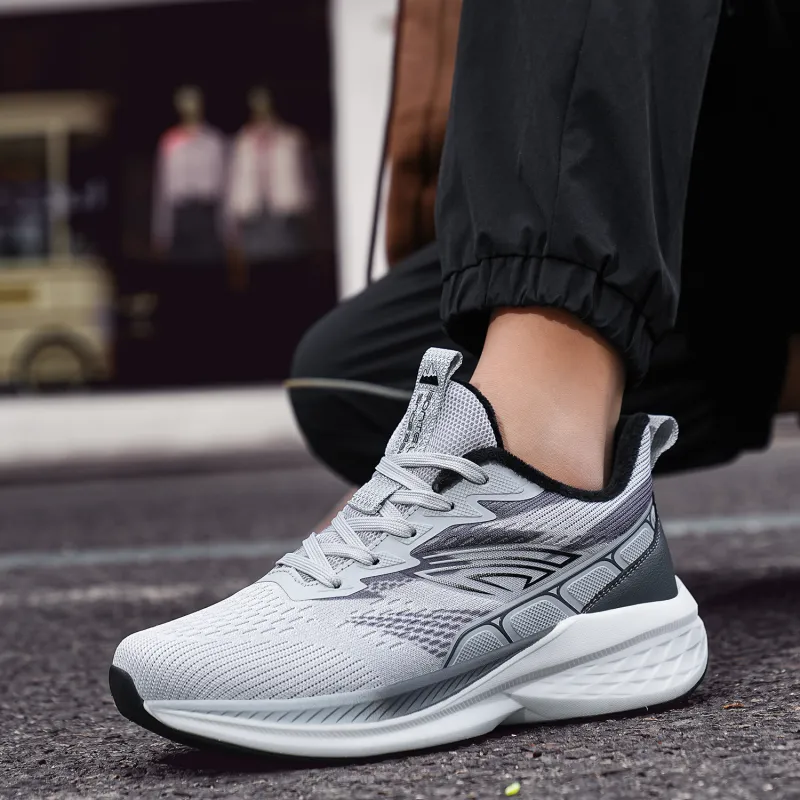 BTE Warm Height Increasing Rebound Low-Top Carbon Plate Casual Running Shoes Men's-4