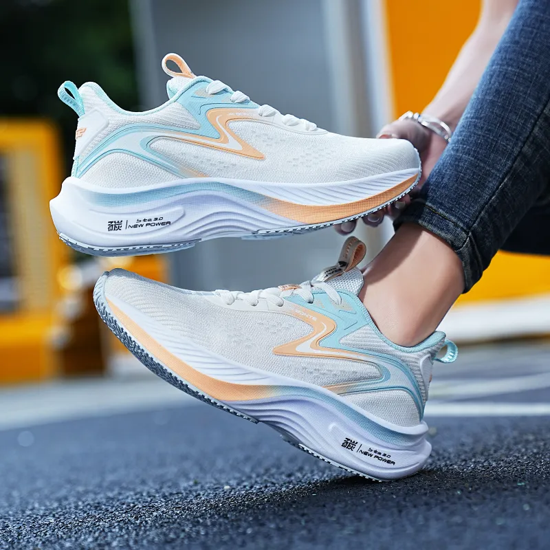 BTE Slip Resistant, Abrasion Resistant, Breathable, Rebound Low Top Long Distance Running Shoes Unisex-3