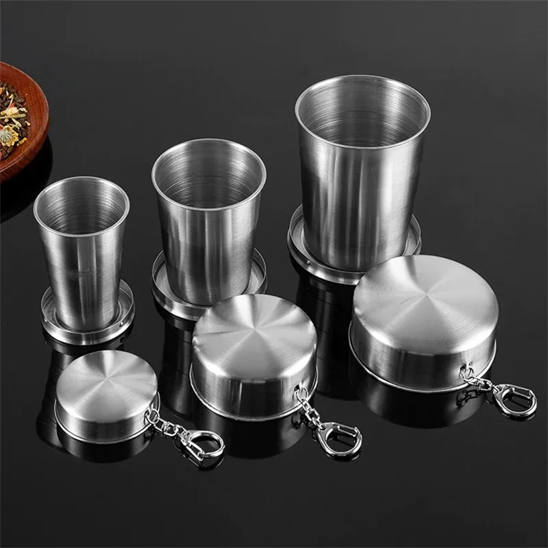 NUCKILY Outdoor Water Equipment Water Container 75ml 250ml 304 Stainless Steel-3