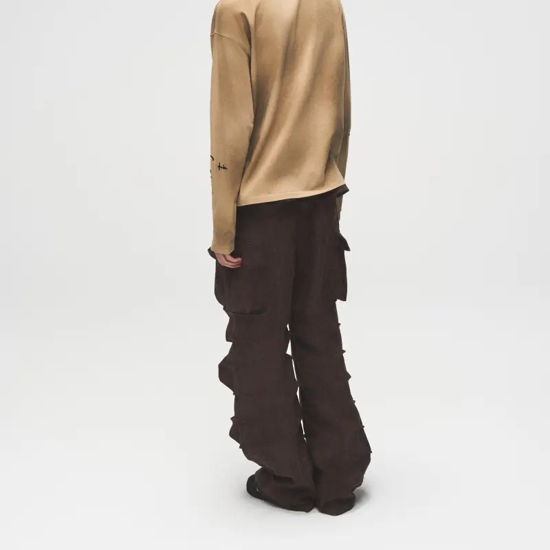 BIRTH OF ROYAL CHILD Leather Pants Unisex Brown-3