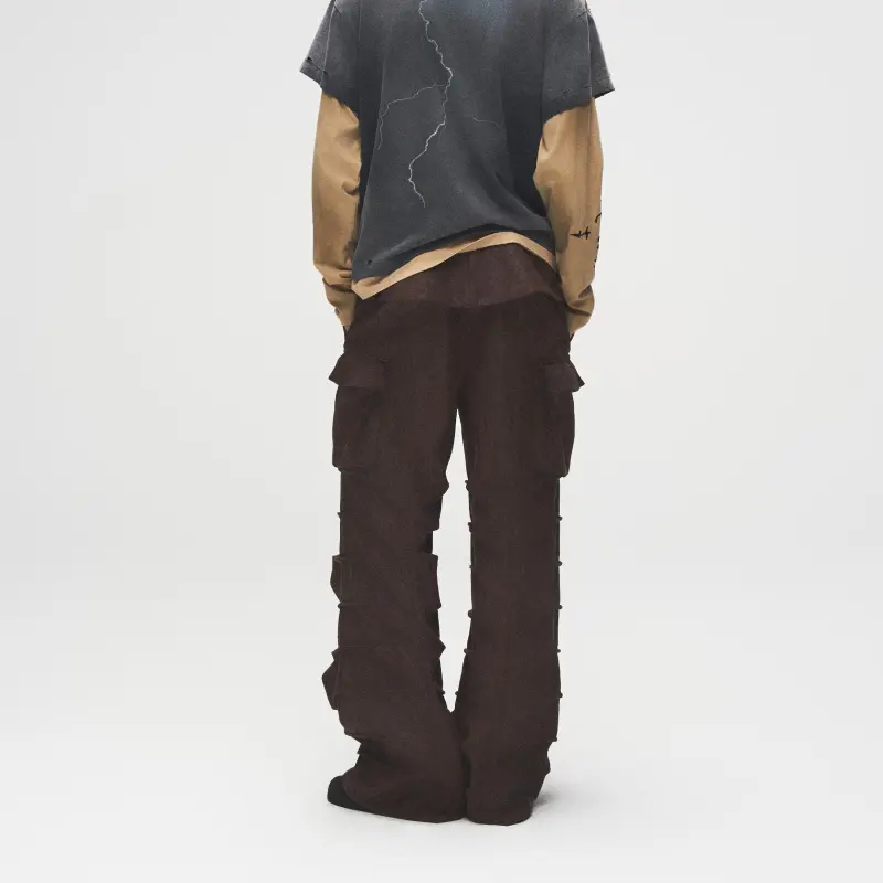 BIRTH OF ROYAL CHILD Leather Pants Unisex Brown-4