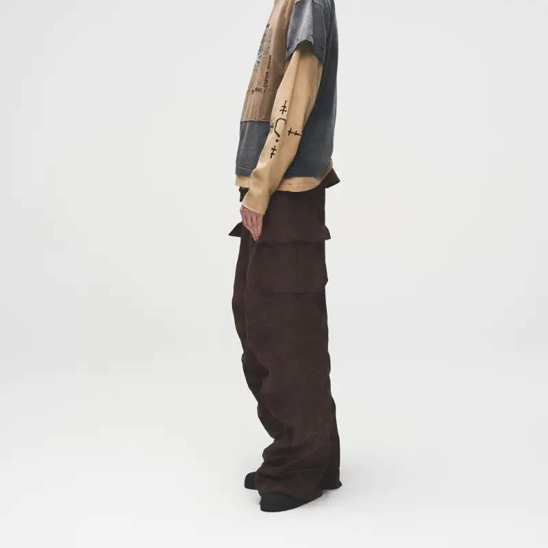 BIRTH OF ROYAL CHILD Leather Pants Unisex Brown-6