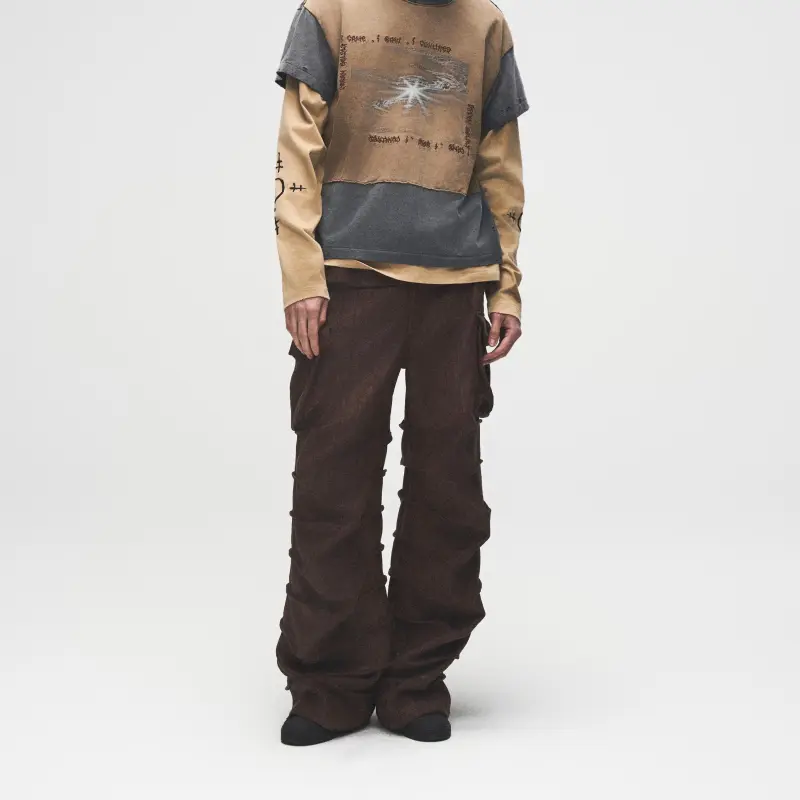 BIRTH OF ROYAL CHILD Leather Pants Unisex Brown-5
