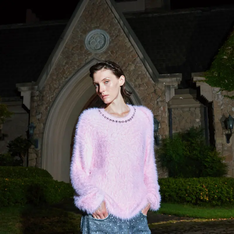 BIRTH OF ROYAL CHILD Sweater Unisex Light Pink-5
