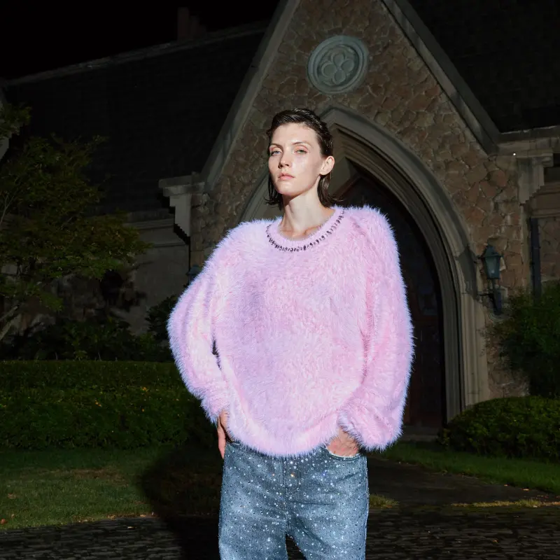 BIRTH OF ROYAL CHILD Sweater Unisex Light Pink-4