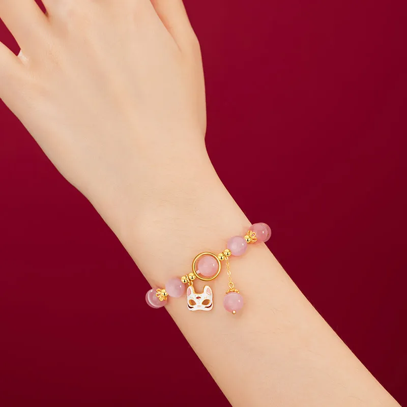 JITAIXIANG Glass Cat Eye Jade Bracelets Women's-5