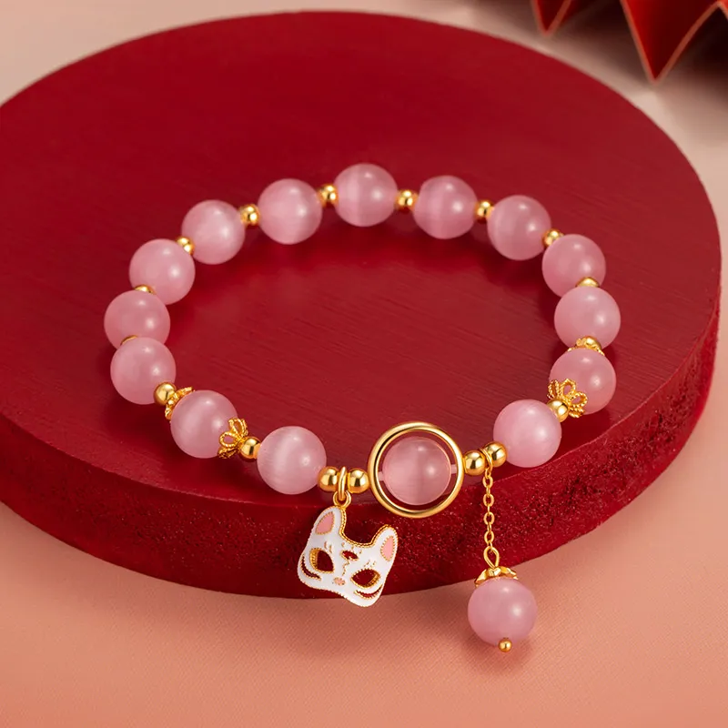 JITAIXIANG Glass Cat Eye Jade Bracelets Women's-2