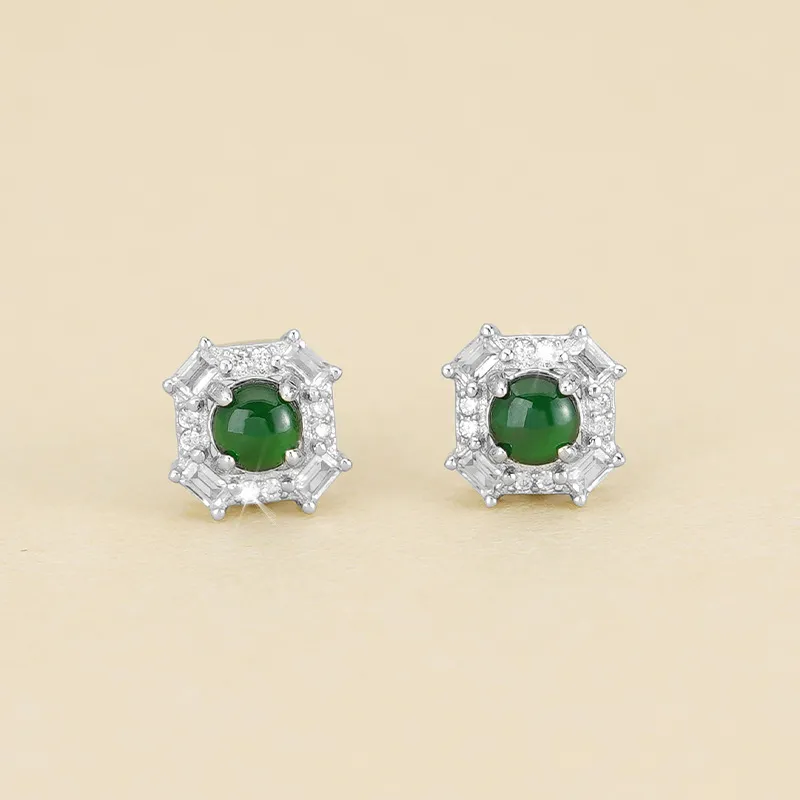 JITAIXIANG Ice Glutinous Stud Earrings Women's-4