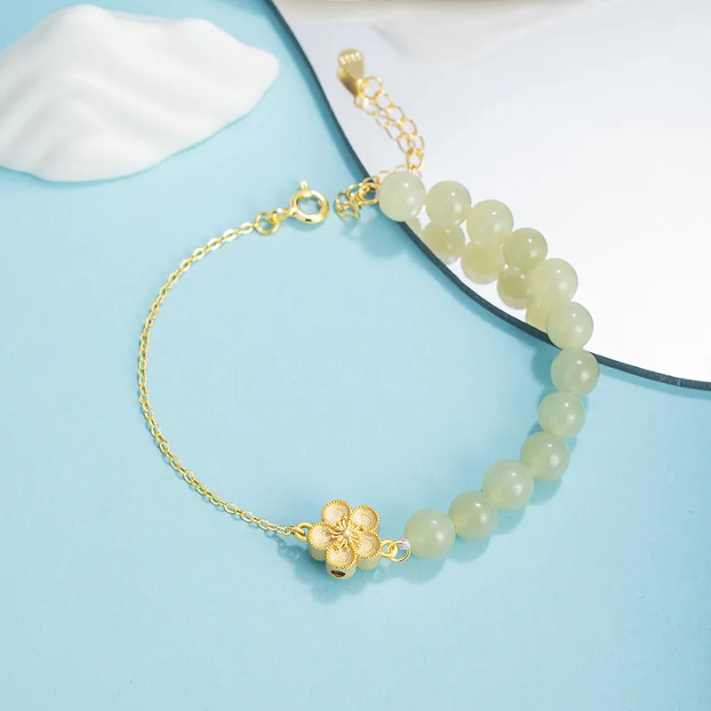 JITAIXIANG Hetian Jade Bracelets White Jade/Pale Greenish White Jade Women's-5