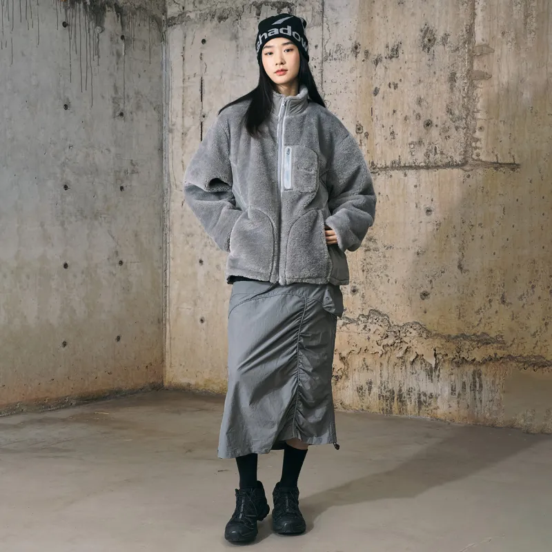 ENSHADOWER Velvet feel Coat Unisex Gray-5