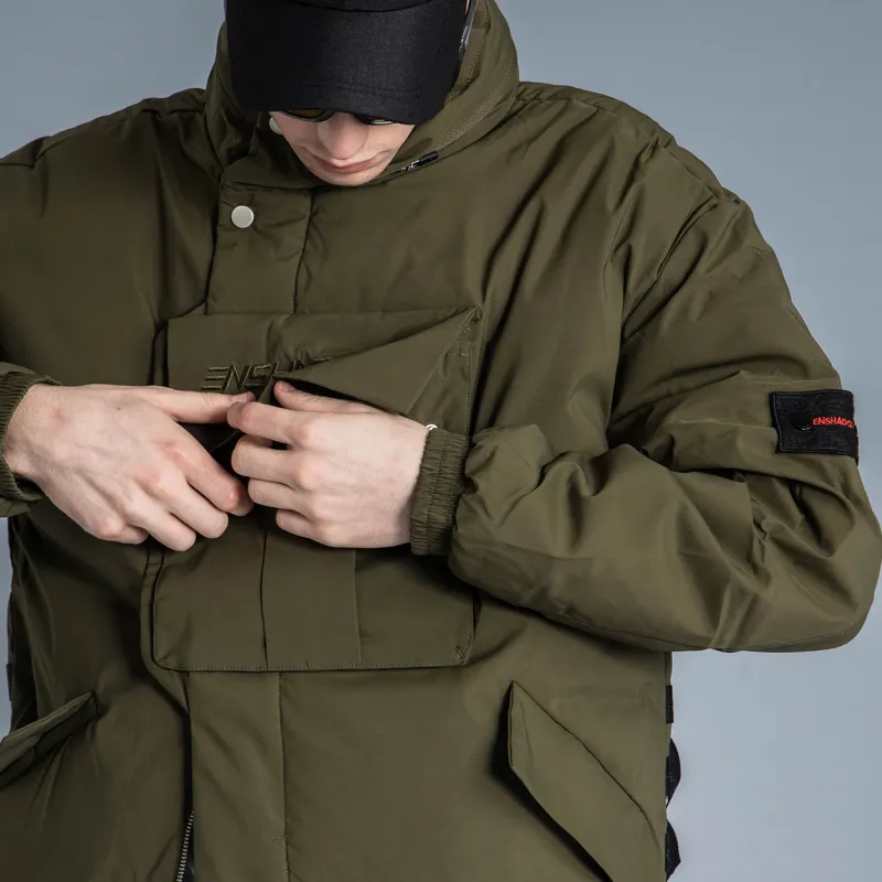ENSHADOWER Down Jacket Winter Unisex Army Green-4