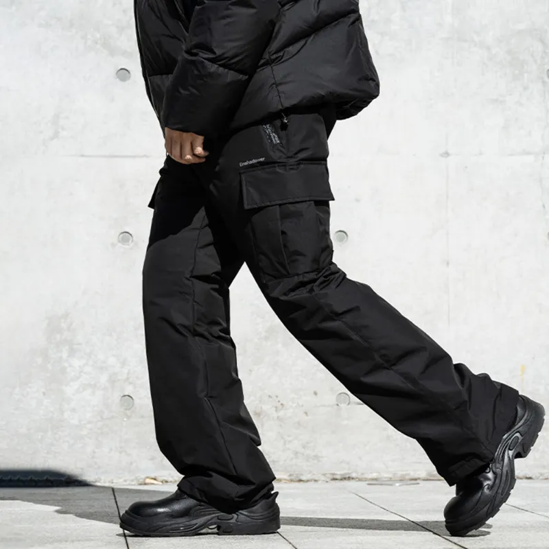 ENSHADOWER Down Pants Insulated Pants Unisex Black-2