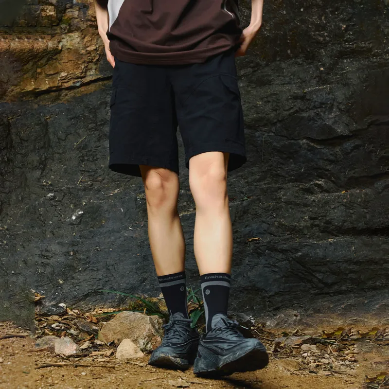 ENSHADOWER Cargo Shorts Unisex Black-3