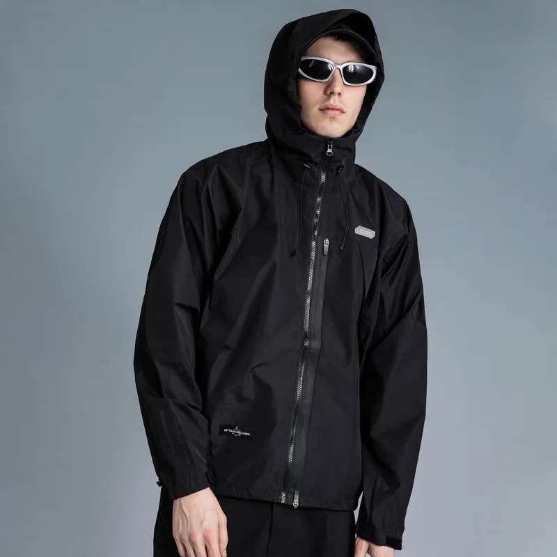 ENSHADOWER Windbreaker Coats Top Men's Black-3