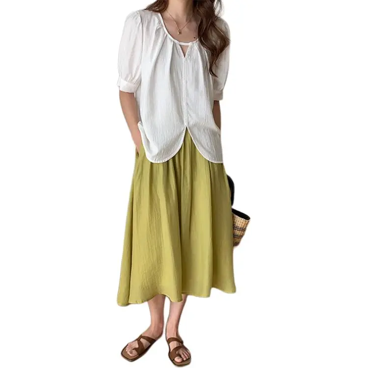 ONE SHALLOW Casual Long Skirt Women's-3