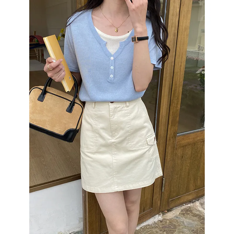 ONE SHALLOW Casual Short Skirts Women's-6