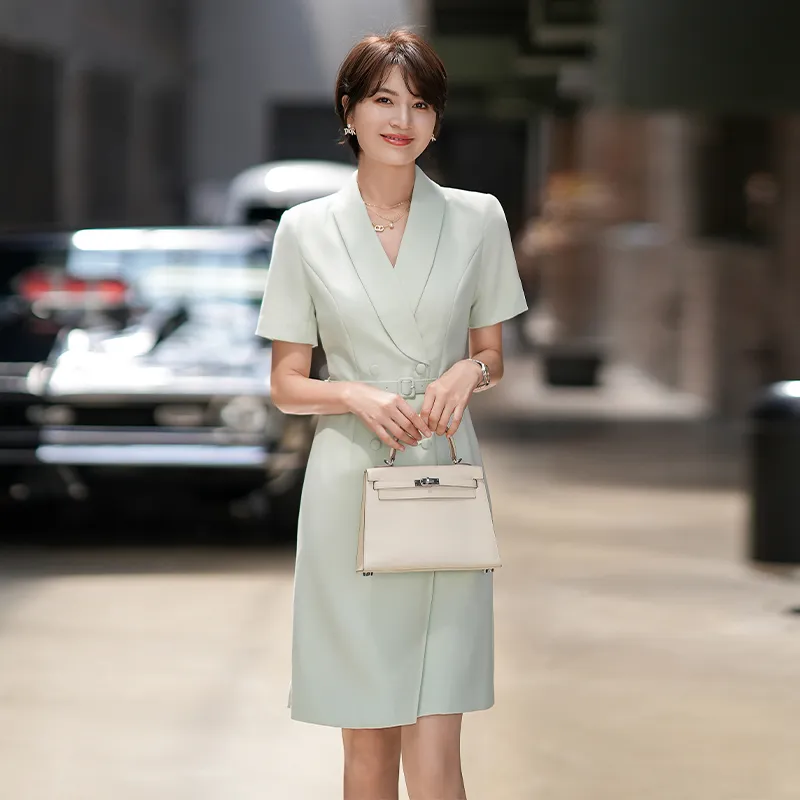 ONE SHALLOW Short Sleeved Dresses Women's-5
