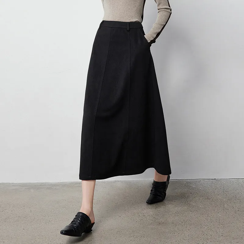 Initial Language Casual Long Skirts Women's-4