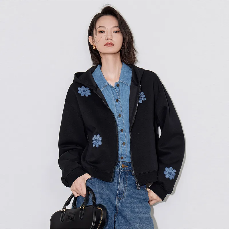 Initial Language x CHAHUASHILIANMINGKUAN Jackets Coats Women's Black-1