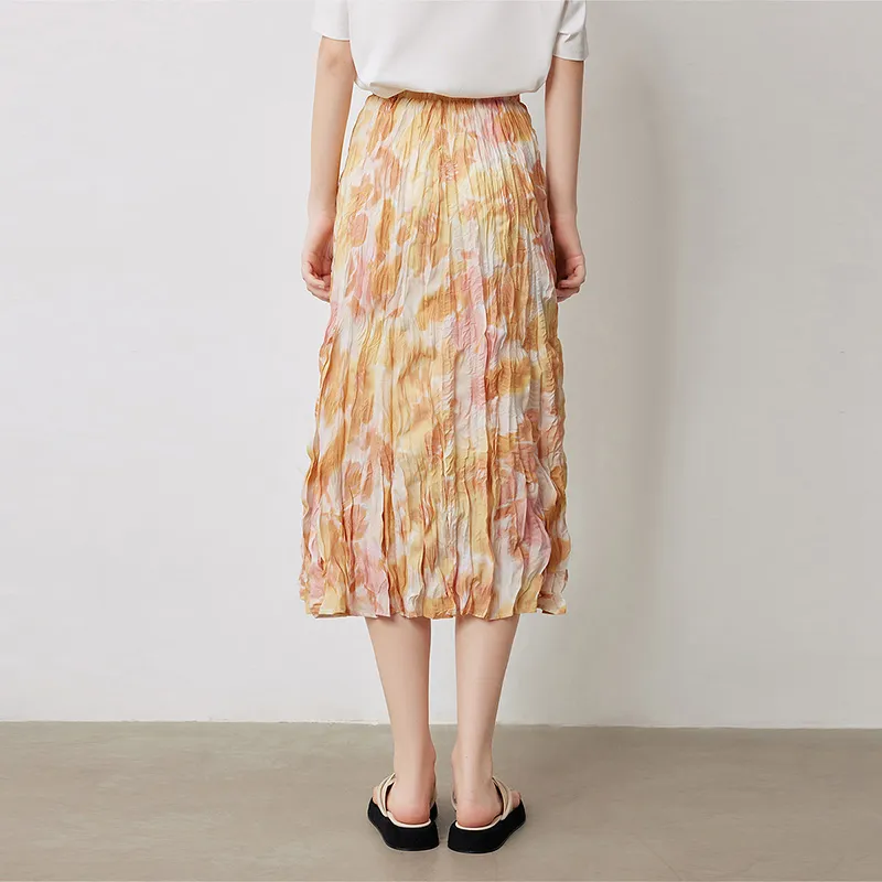 Initial Language Casual Long Skirts Women's-18