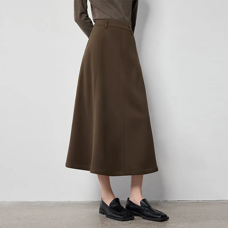 Initial Language Casual Long Skirts Women's-14